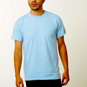 Fulcrum Mens Cotton Baby Blue Short Sleeve T shirt Tee Size M